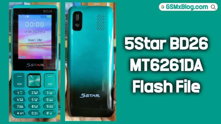 5Star BD26 Flash File (Firmware) MT6261DA