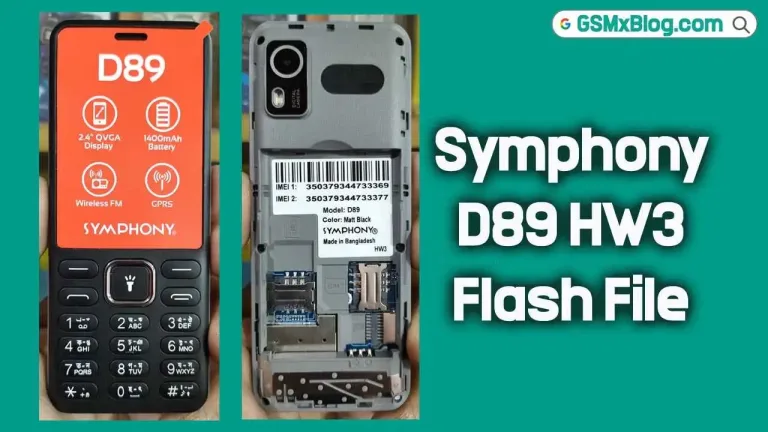 Symphony D89 HW3 Flash File (Firmware) MT6261DA