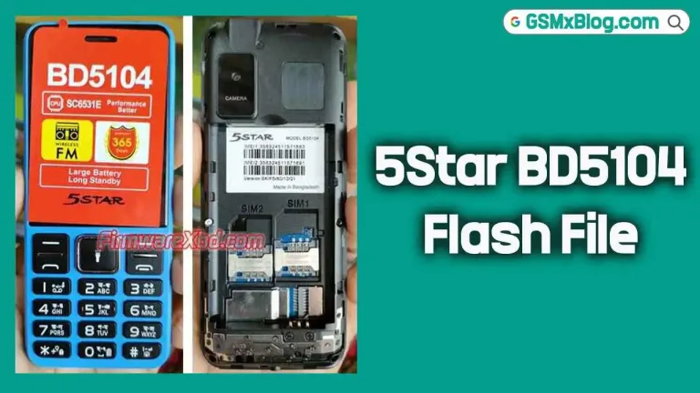 5Star BD5105 Flash File (Firmware) SC6531E