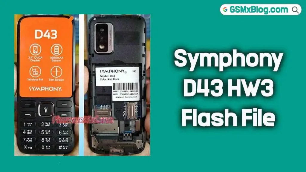 Symphony D43 HW3 Flash File