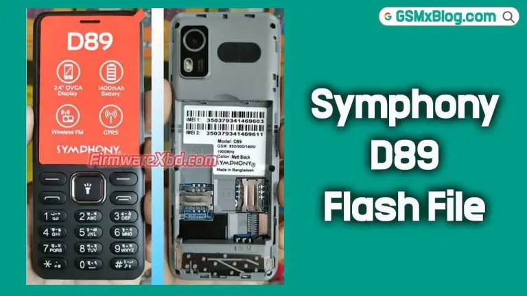 Symphony D89 Flash File (Firmware) MT6261DA