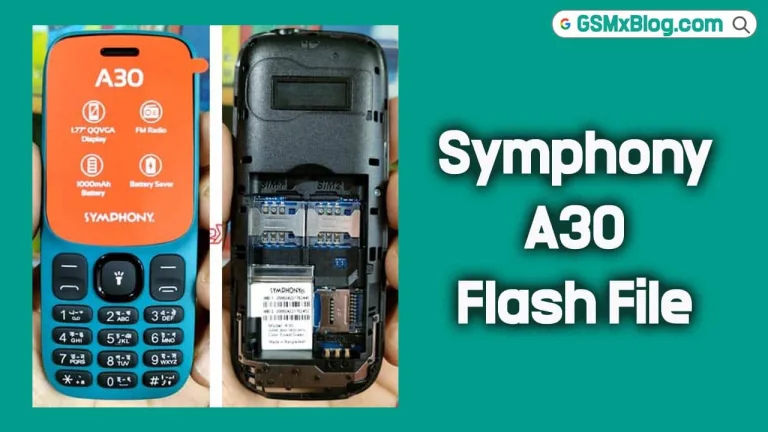 Symphony A30 Flash File (Firmware) MT6261DA