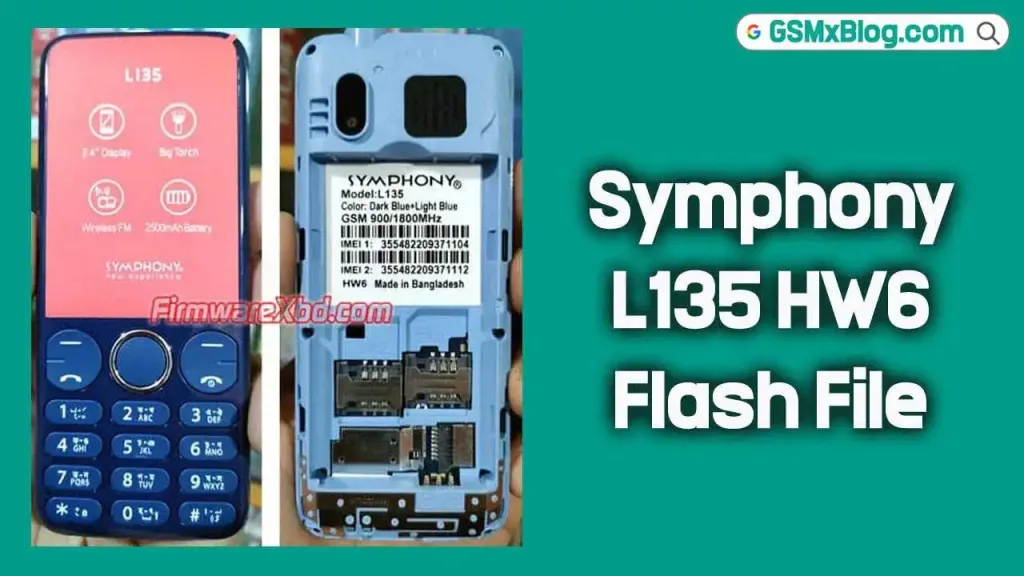 Symphony L135 HW6 Flash File