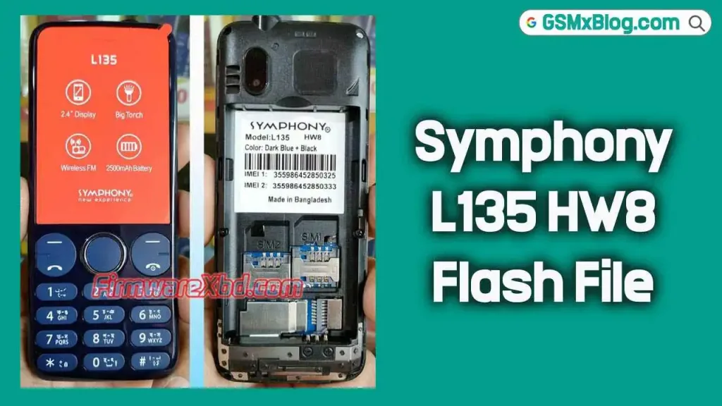 Symphony L135 HW8 Flash File