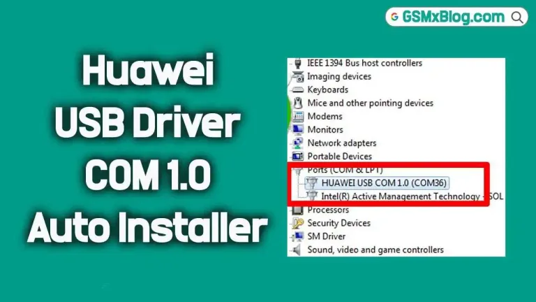 Download Huawei USB Driver COM 1.0 Auto Installer