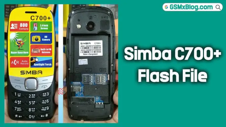 Simba C700+ Flash File (Firmware) MT6261DA