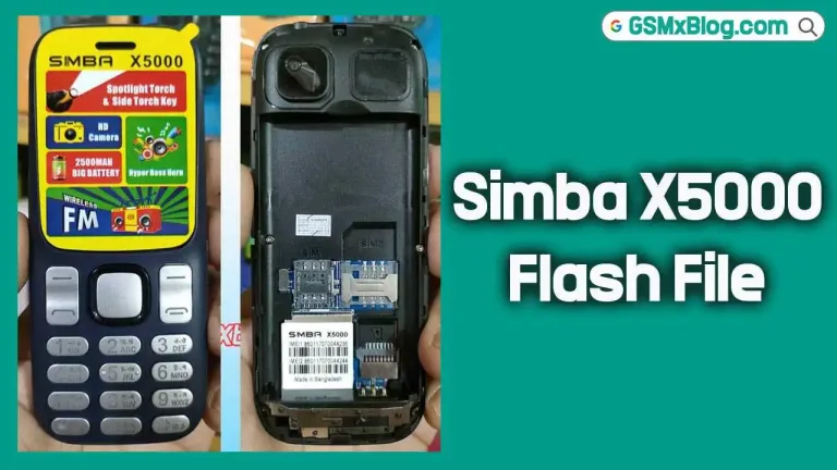 Simba X5000 Flash File (Firmware) MT6261DA