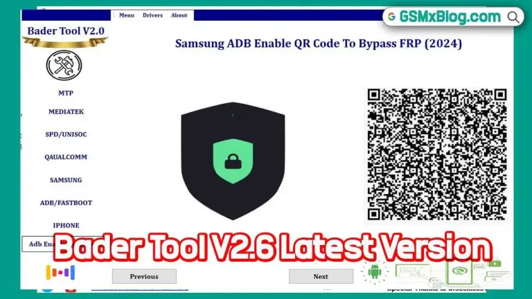 Download Bader Tool V2.6 (Latest Version) Samsung FRP Free Tool