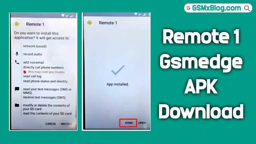 Remote 1 Gsmedge APK Latest Version