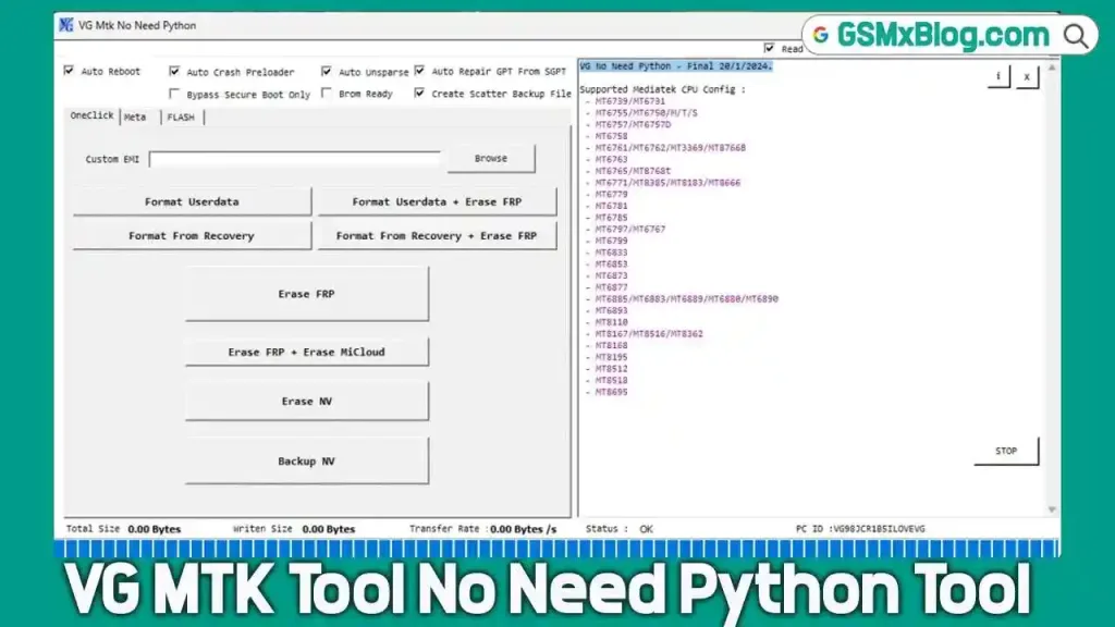 VG MTK No Need Python Tool