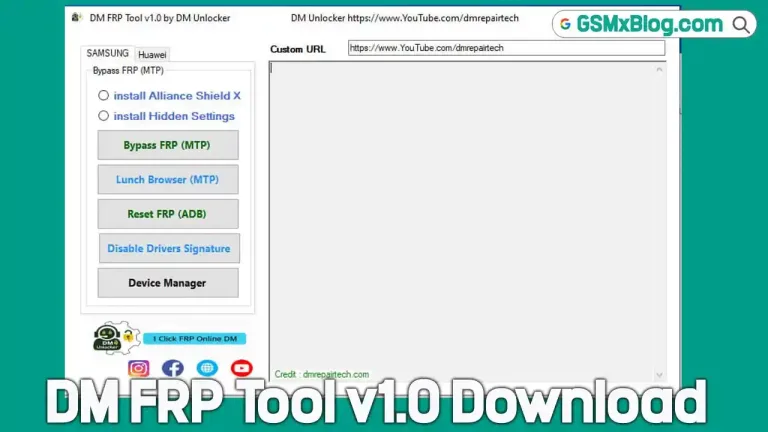 Download DM FRP Tool v1.0 (Samsung FRP Bypass Tool) – By DM Unlocker