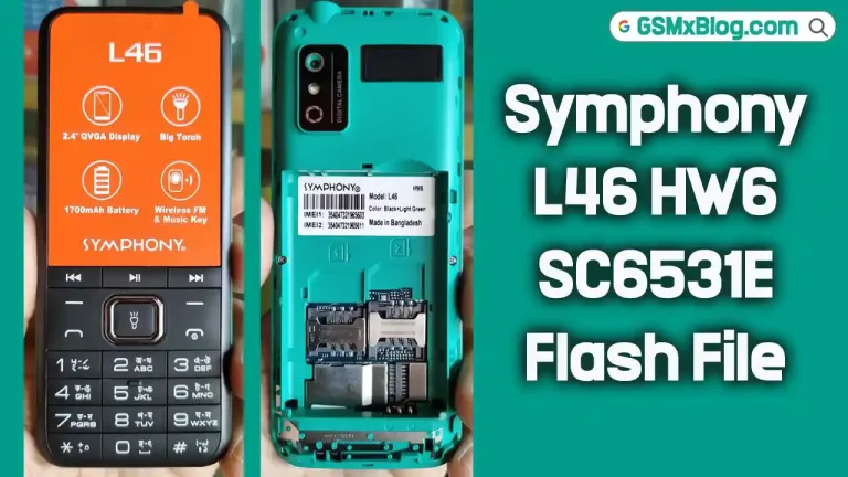 Symphony L46 HW6 SC6531E Flash File (Firmware) SPD