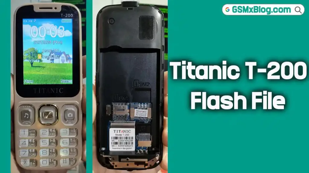 Titanic T-200 Flash File (Firmware) MT6261DA 1 Titanic T-200 Flash File