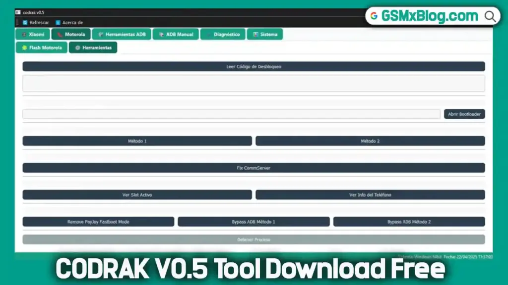 CODRAK V0.5 Tool (Latest Version) Free Download – Xiaomi & Motorola Flashing, FRP Bypass 1 CODRAK V0.5 Tool (Latest Version)