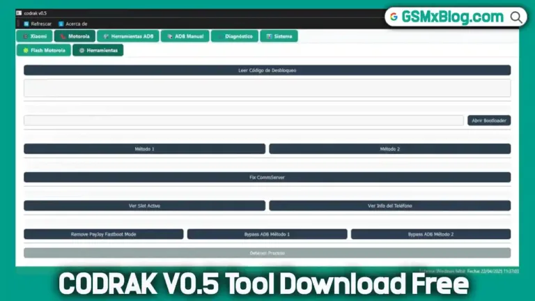 CODRAK V0.5 Tool (Latest Version) Free Download – Xiaomi & Motorola Flashing, FRP Bypass