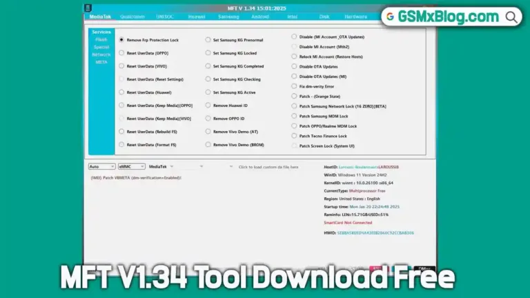MFT V1.34 (Latest Version) Tool Free Download – Unlock FRP, Bootloader, IMEI Repair