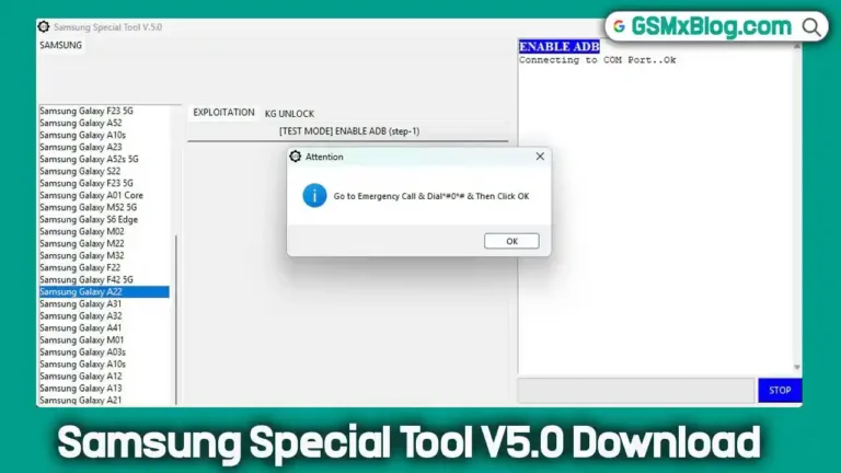 Download Samsung Special Tool V5.0 Free – Samsung Latest FRP Bypass 2025