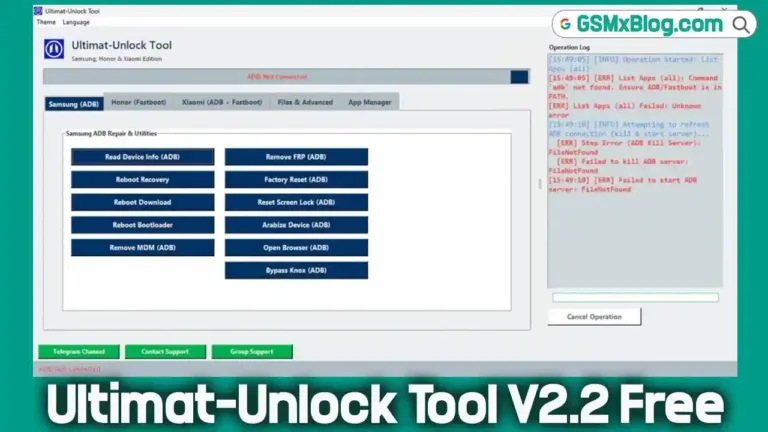 Download Ultimat-Unlock Tool V2.2 (Latest Version) Free – Remove FRP, MDM, Knox Easily