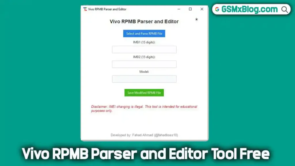 Download Vivo RPMB Parser and Editor Tool (Latest Version) Free