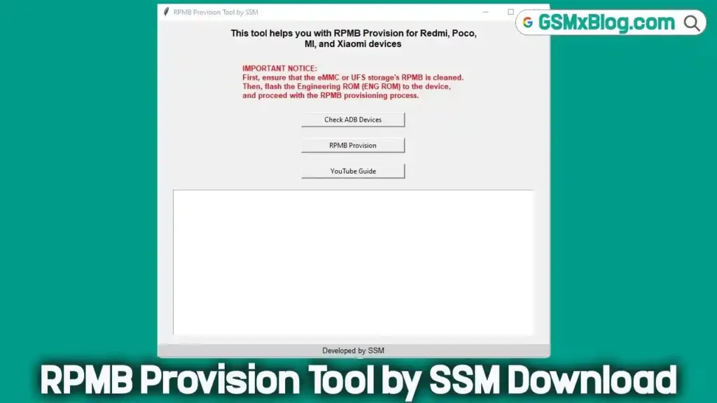 Download RPMB Provision Tool by SSM Free