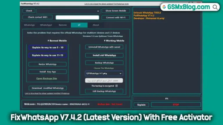 Download FixWhatsApp V7.4.2 (Latest Version) With Free Activator