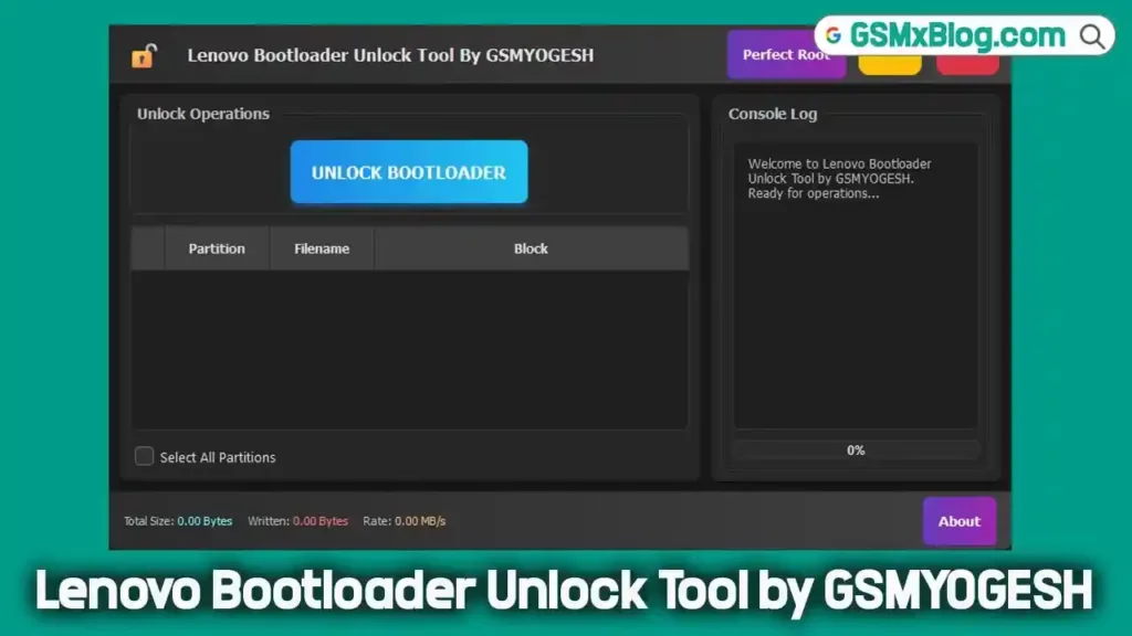 Lenovo Bootloader Unlock Tool by GSMYOGESH