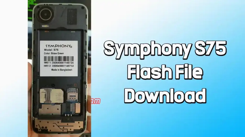Symphony S75 Flash File (Firmware) MT6261DA
