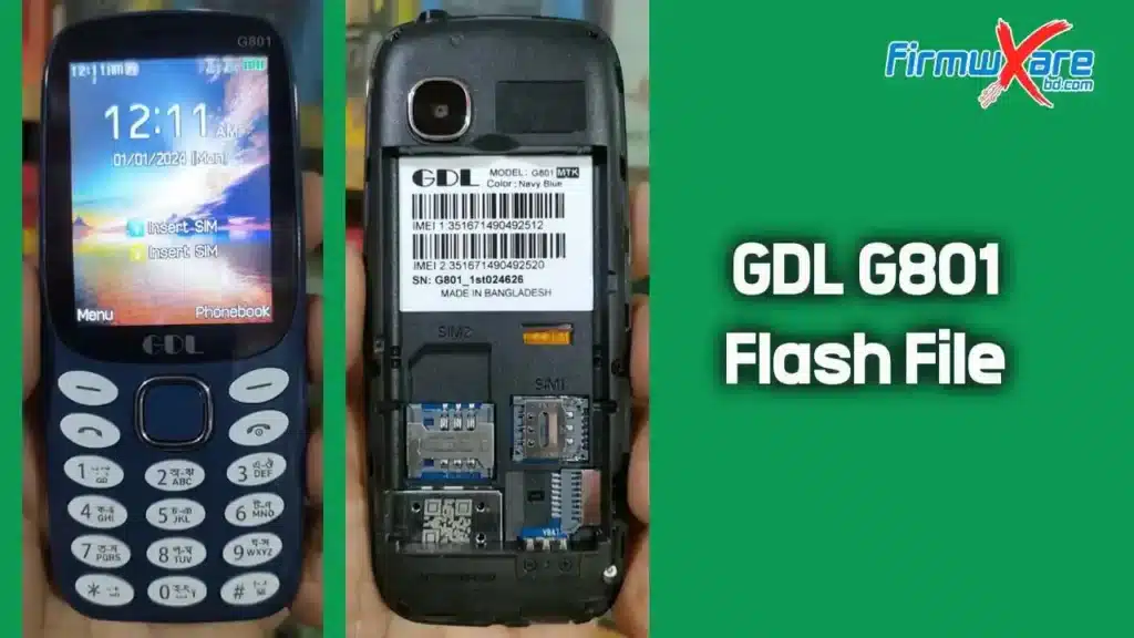 GDL G801 Flash File (Firmware) MT6261DA