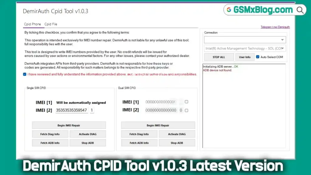 Download DemirAuth CPID Tool v1.0.3 Latest Version 1 DemirAuth CPID Tool