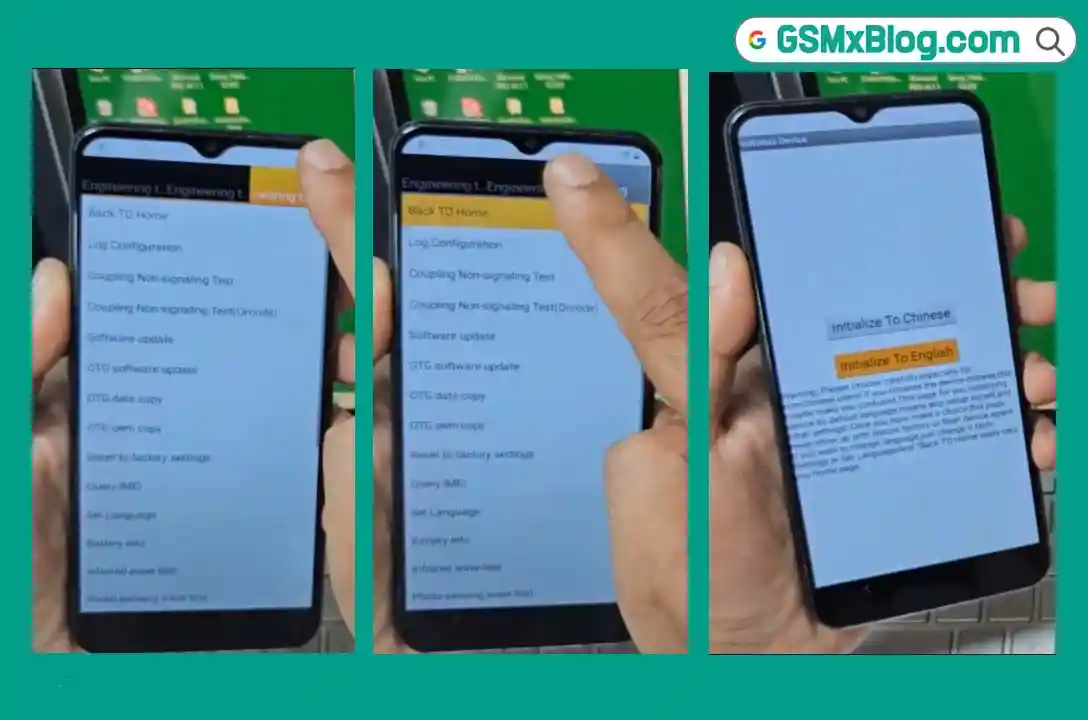 Factory Test Vivo APK Interface