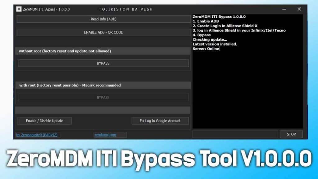 Download ZeroMDM ITI Bypass Tool