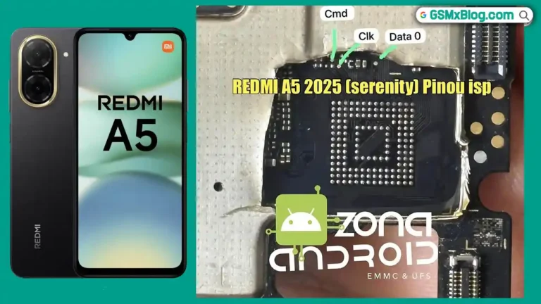 Redmi A5 (serenity) ISP PinOUT EMMC