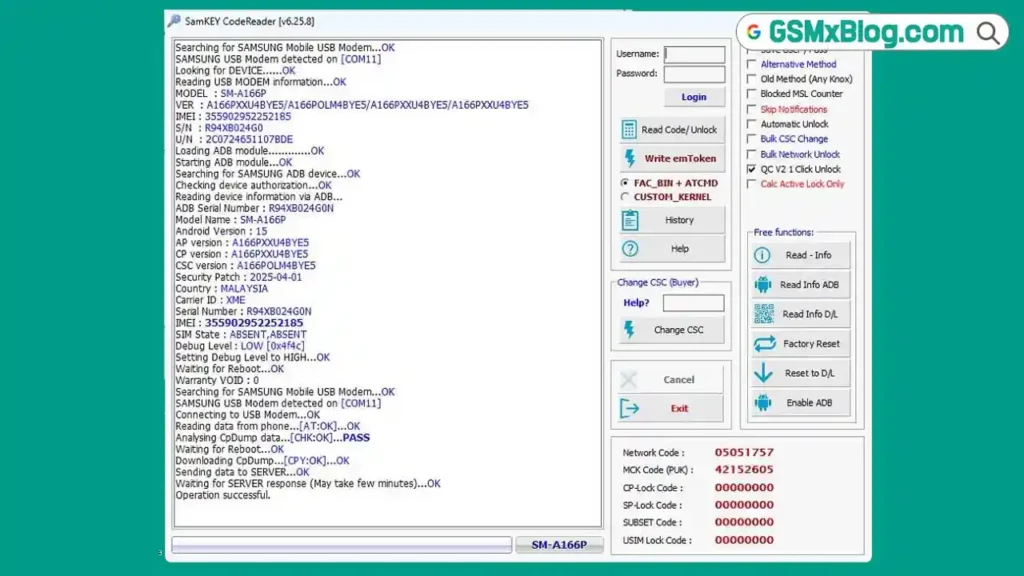 SamKey Code Reader V6.25.8 Download (Latest Version) – Unlock Samsung Devices 1 SamKey Code Reader