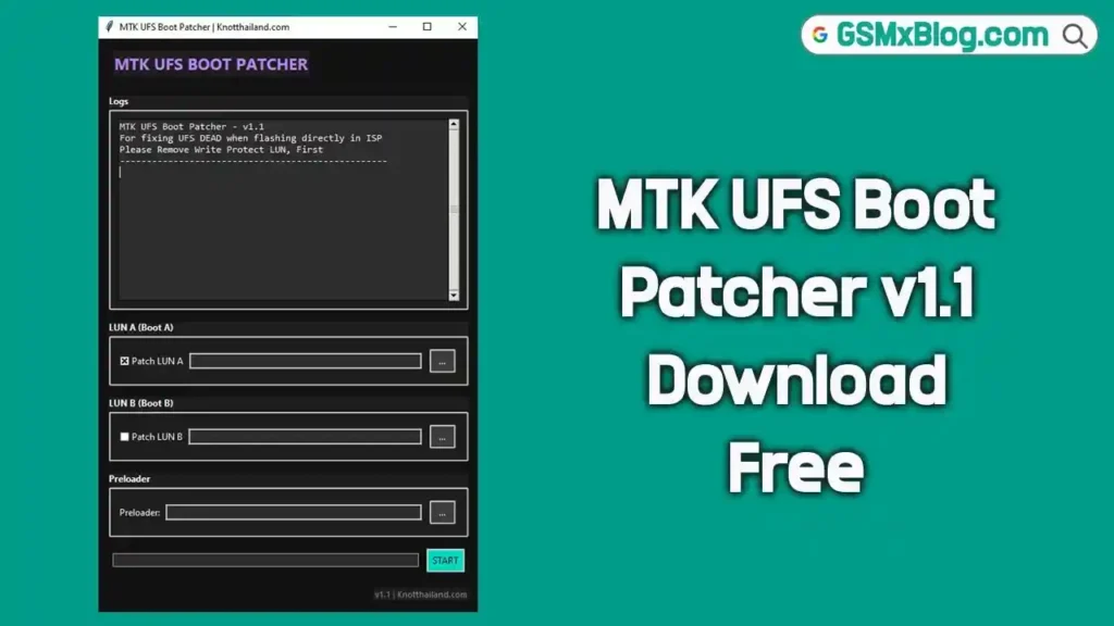 Download MTK UFS Boot Patcher v1.1 Free