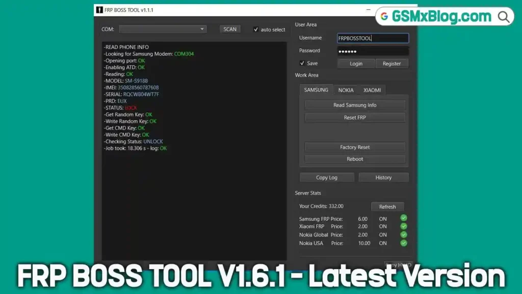 Download FRP BOSS TOOL V1.6.1 (Latest Version) Online Tool 1 FRP BOSS TOOL