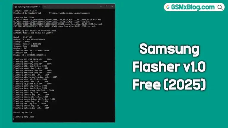 Samsung Flasher v1.0 Free (2025)