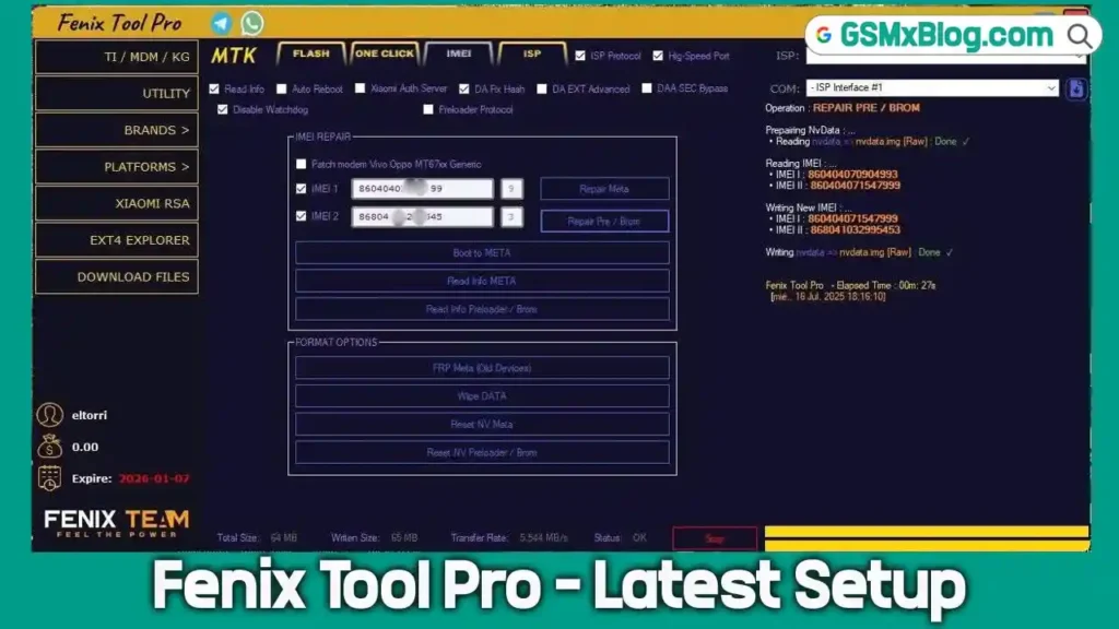 Fenix Tool Pro v2.2.2.9 (Latest Version) Download for Windows 1 Fenix Tool Pro