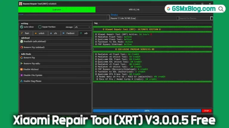 Xiaomi Repair Tool (XRT) V3.0.0.5 Free