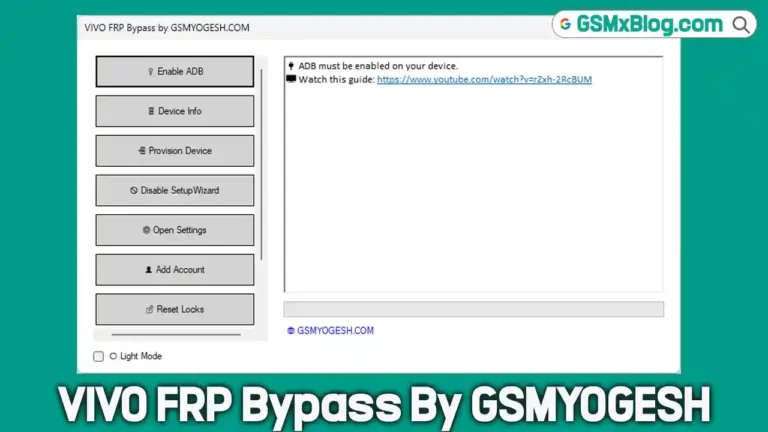 Download VIVO FRP Bypass Tool by GSMYOGESH FREE