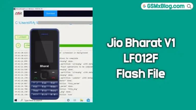 Jio Bharat V1 LF012F Flash File
