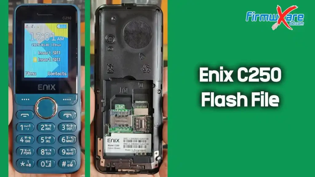 Enix C250 Flash File (Firmware) MT6261DA 1 Enix C250 Flash File