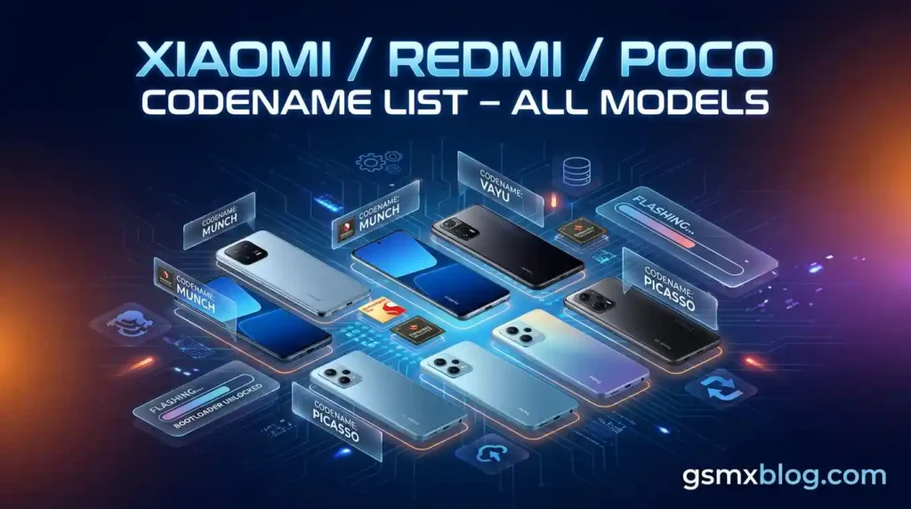 Complete Xiaomi / Redmi / POCO Codename List – All Models (2026) 1 Complete Xiaomi Redmi POCO Codename List