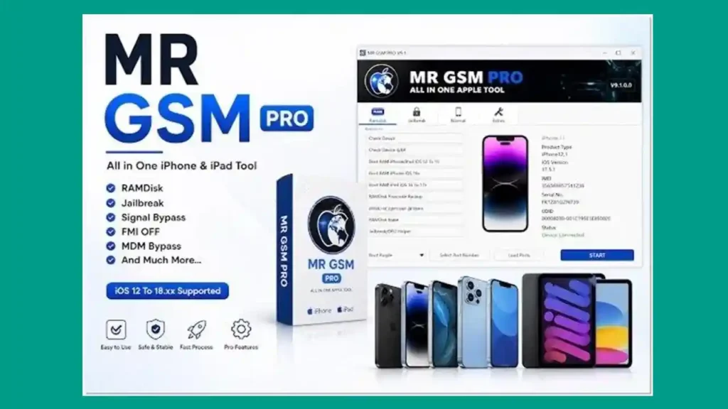 Download MR GSM PRO v9.1.0.0 (Latest Version) Free 2026 – iPhone iCloud Bypass Tool 1 MR GSM PRO v9.1.0.0 (Latest Version)
