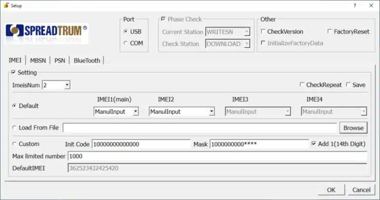 SPRD IMEI Write Tool