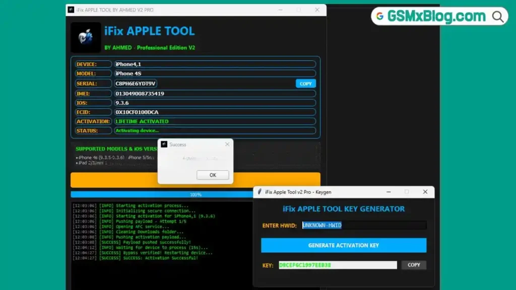 iFix Apple Tool V2 Pro Free Download 2026 – Tested on iPhone 4S (iOS 9.3.6) 1 iFix Apple Tool V2 Pro Free