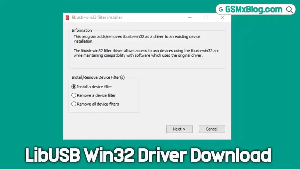 Download LibUSB Win32 Driver v1.2.6.0 (Latest Version) For Windows 1 LibUSB Win32 Driver 1