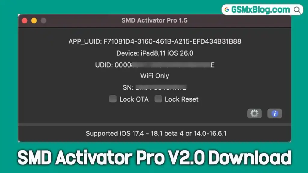 SMD Activator Pro V2.0 – Full iCloud Bypass for A12+ Devices (iOS 18.6 to 26.0.1) 1 SMD Activator Pro V2.0