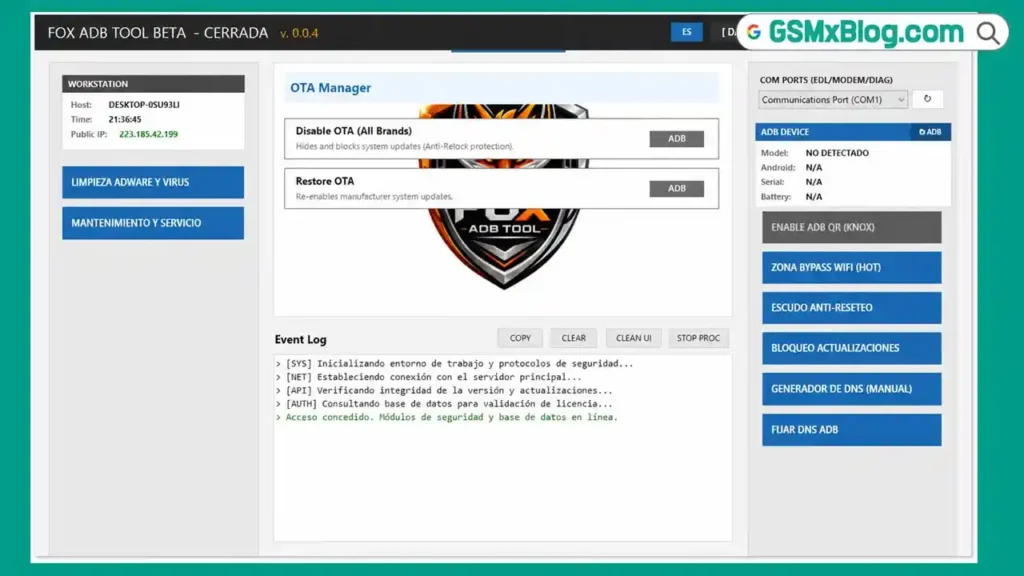 FOX ADB Tool (Latest 2026) – Free Download with 30 Days Trial 1 FOX ADB Tool